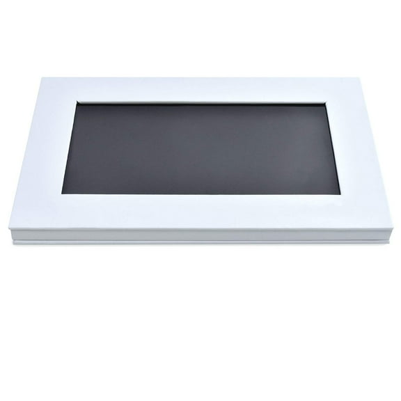 Slim Cosmetic Makeup Case, Magnetic Base, White