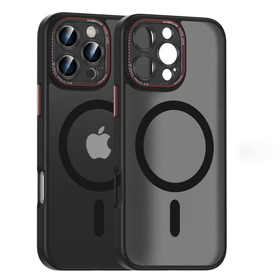 Slim Cover for Apple iPhone 16 Pro Max, Drop Protective Shockproof Hybrid Rugged Translucent Wireless Charging Magsafe Compatible Phone Case Cover for Apple iPhone 16 Pro Max, Black