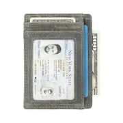 Slim Credit Card Holder Thin Genuine Leather Wallet with Id Card Window