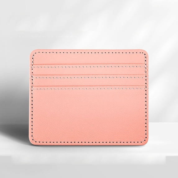 Slim Credit Card Holder Wallet – Minimalist Front Pocket ID Case with RFID Blocking, Compact PU Leather Wallet for Men & Women – Small, Lightweight, Perfect Gift for Travel, Work & Daily Use, Pink
