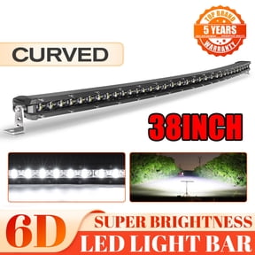 Slim Curved 20 26 32 38 44 50 LED Light Bar Single Row Off Road Driving ATV SUV