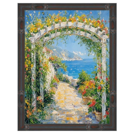 Slim Dark Bamboo Wood Picture Frame 30x30 frame