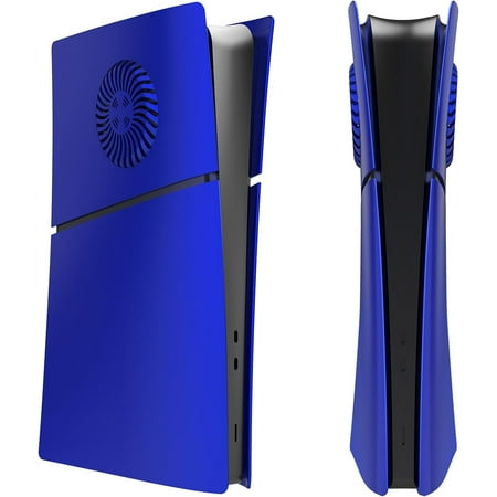 Slim Digital Edition Cover Plates with Cooling Vents for PS5 Slim Console, Shell Panels Compatible with PlayStation 5 Slim Accessories Protective Replacement Faceplate (Cobalt Blue)