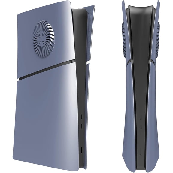 Slim Digital Edition Cover Plates for PS5 Slim Console, Shell Panels Compatible with PlayStation 5 Slim Accessories Protective Replacement Faceplate (Sterling Silver)