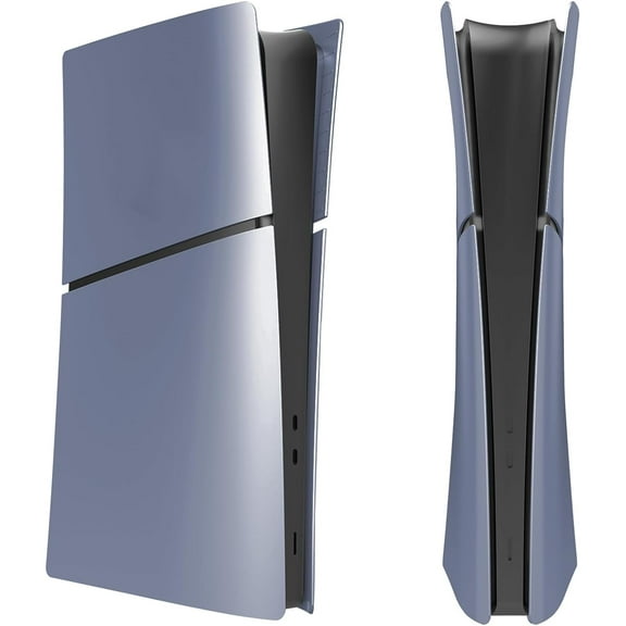 Slim Digital Edition Cover Plates for PS5 Slim Console, Shell Panels Compatible with PlayStation 5 Slim Accessories Protective Replacement Faceplate (Sterling Silver)