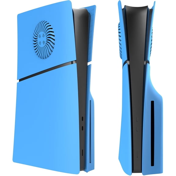 Slim Disc Edition Cover Plates with Cooling Vents for PS5 Slim Console, Shell Panels for PlayStation 5 Slim Accessories Protective Replacement Faceplate (Starlight Blue)