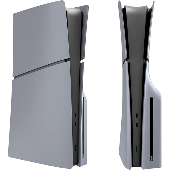 Slim Disc Edition Cover Plates for PS5 Slim Console, Shell Panels Compatible with PlayStation 5 Slim Accessories Protective Replacement Faceplate (Grey)