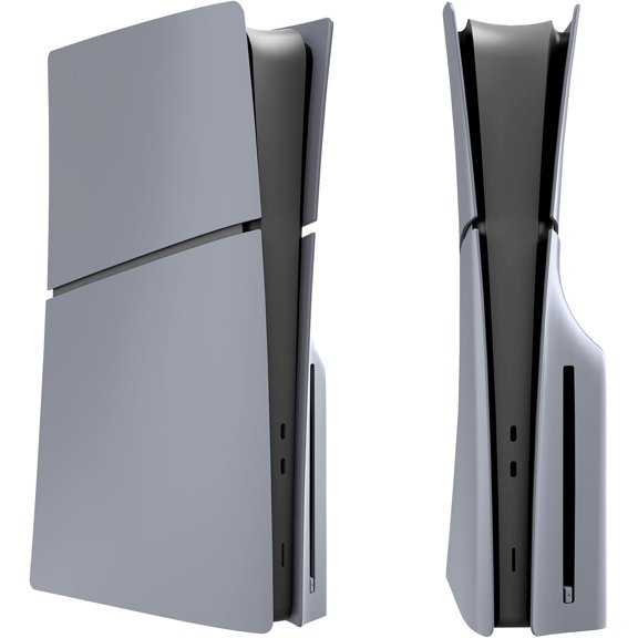 Slim Disc Edition Cover Plates for PS5 Slim Console, Shell Panels Compatible with PS 5 Slim Accessories Protective Replacement Faceplate (Grey)