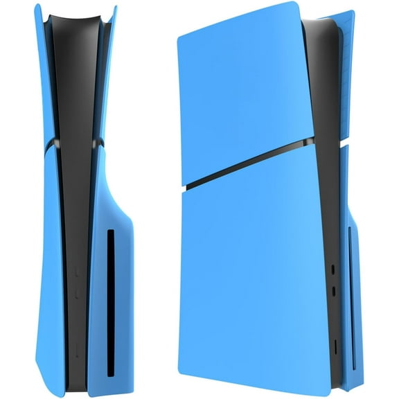 Slim Disc Edition Cover Plates for PS5 Slim Console, Shell Panels Compatible with PlayStation 5 Slim Accessories Protective Replacement Faceplate (Starlight Blue)