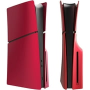 Slim Disc Edition Cover Plates for PS5 Slim Console, Shell Panels Compatible with PlayStation 5 Slim Accessories Protective Replacement Faceplate (Volcanic Red)