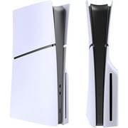 Slim Disc Edition Cover Plates for PS5 Slim Console, Shell Panels Compatible with PlayStation 5 Slim Accessories Protective Replacement Faceplate (White)
