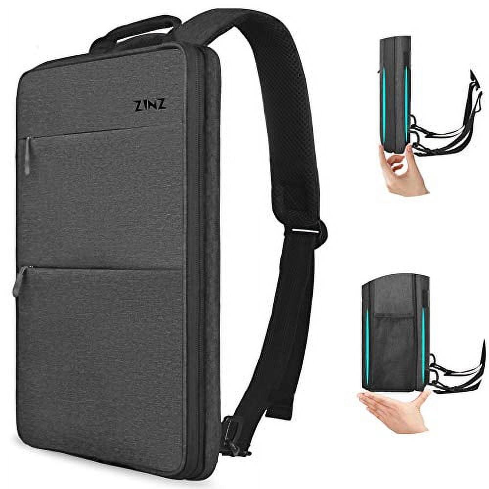 ZINZ Slim and Expandable 15 15.6 16 Inch Laptop Backpack Anti Theft  Business Travel Notebook Bag with USB, Multipurpose Large Capacity Daypack  for Men