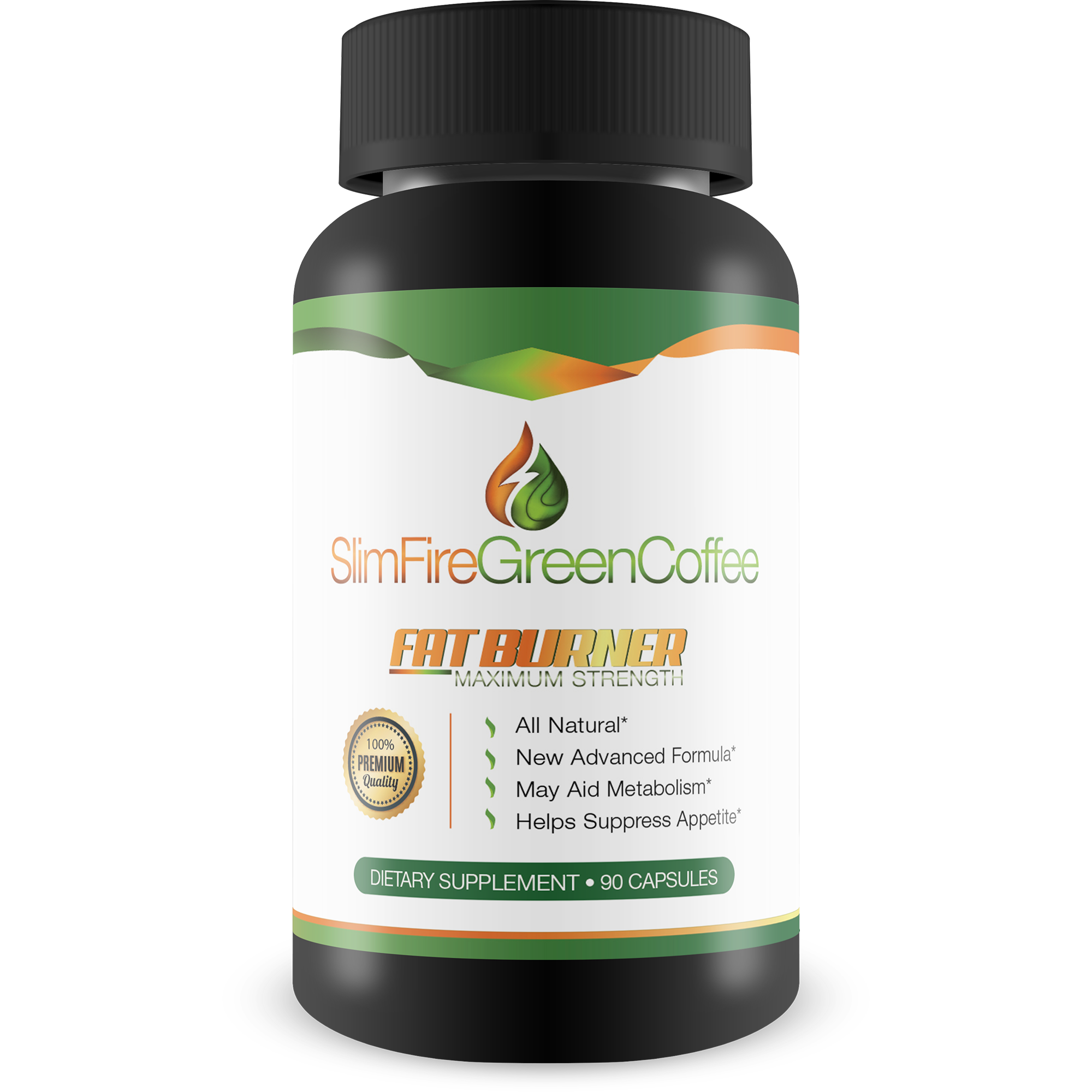 Slim Fire Green Coffee- Green Coffee- Ultra Premium Weight Management Formula-Natural And Potent Weight Loss Pills For Men And Women  Burn Belly Fat  Metabolism Booster  Powerful Antioxidant - image 1 of 6
