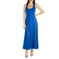 thumbnail image 1 of Slim Fit A-Line Sleeveless Maxi Dress Blue XL, 1 of 1