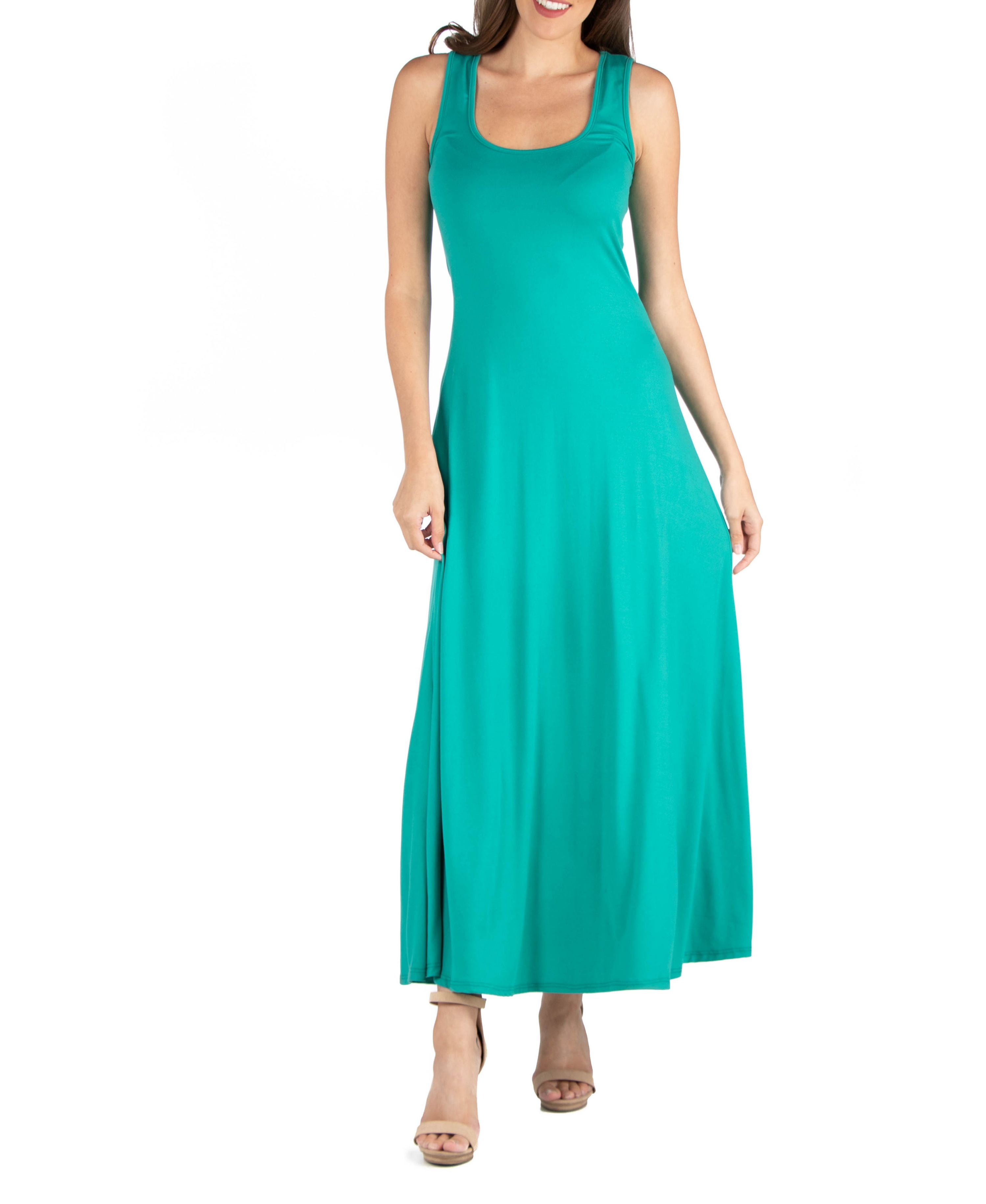 A Line Sleeveless Maxi Dress