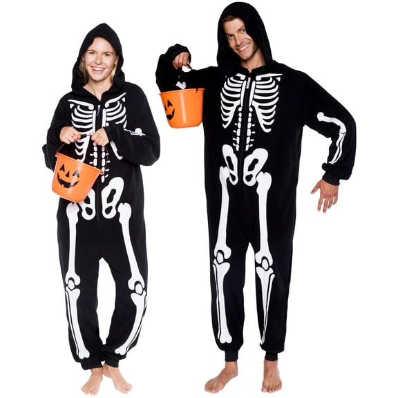Slim Fit Adult Onesie - Animal Halloween Costume - Plush Fruit One Piece Cosplay Suit for Women and Men by FUNZIEZ!