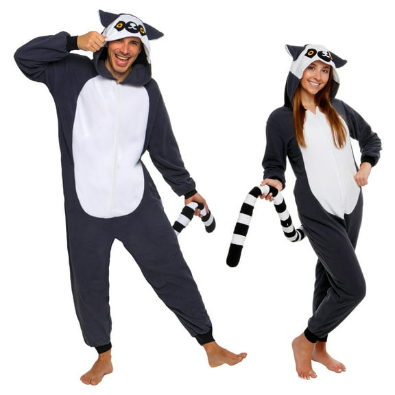 Slim Fit Adult Onesie - Animal Halloween Costume - Plush Fruit One Piece Cosplay Suit for Women and Men by FUNZIEZ!