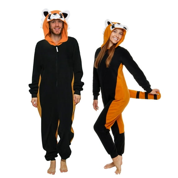Slim Fit Adult Onesie - Animal Halloween Costume - Plush Fruit One Piece Cosplay Suit for Women and Men by FUNZIEZ!