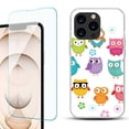 thumbnail image 1 of Slim-Fit Anti-Scratch Gel TPU Phone Case for iPhone 13 Pro, with Tempered Glass Screen Protector, by OneToughShield ® - Happy Owl, 1 of 4