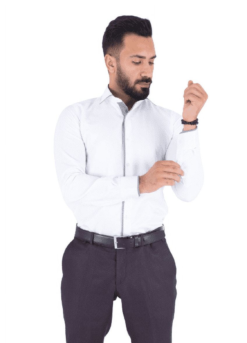 Slim Fit Button Down Men's Dress Shirts with Matching Tie Sweatproof Casual Long Sleeve Shirt - Walmart.com Slim Fit Button Down Men's Dress Shirts with Matching Tie Sweatproof Casual Long Sleeve Shirt - Walmart.com