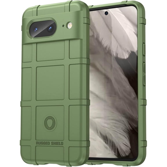 Slim Fit Case for Google Pixel 8, Rugged Shield Outdoor Durable Phone Case, Military Grade Anti-Dorp Protection and Camera Lens Protection Cover for Google Pixel 8,HD Green