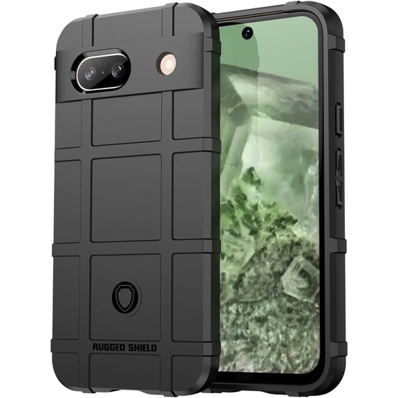 Slim Fit Case for Google Pixel 8A,Rugged Shield Outdoor Durable Phone Case,Military Grade Anti-Dorp Protection and Camera Lens Protection Cover for Pixel 8A,HD Black