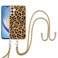 thumbnail image 1 of Slim Fit Case for Samsung Galaxy A25 5G, Luxury Pattern Adjustable Crossbody Lanyard Shoulder Neck Strap Clear Design Case for Women Girl Teen Silicone Soft for Samsung Galaxy A25 5G, Leopard, 1 of 7