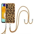 thumbnail image 1 of Slim Fit Case for Samsung Galaxy A35, Luxury Pattern Adjustable Crossbody Lanyard Shoulder Neck Strap Clear Design Case for Women Girl Teen Silicone Soft for Samsung Galaxy A35, Leopard, 1 of 7