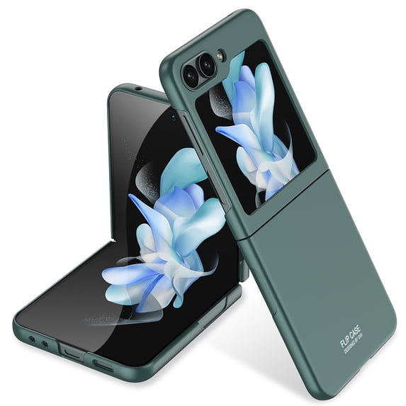 Slim Fit Case for Samsung Galaxy Z Flip 6, with Front Built-in Screen Protector, Ultra Thin Matte PC Shockproof Protective Phone Cover for Samsung Galaxy Z Flip 6 - Darkgreen