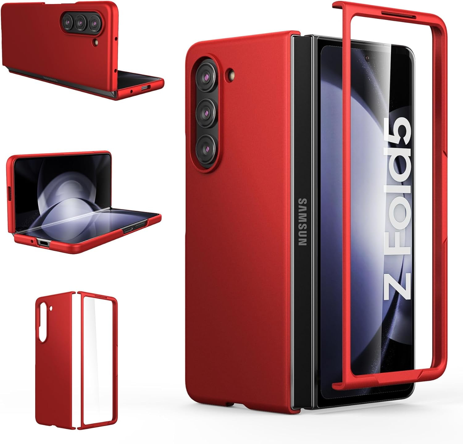 Slim Fit Case for Samsung Galaxy Z Fold 5 Case, with Front Builtin