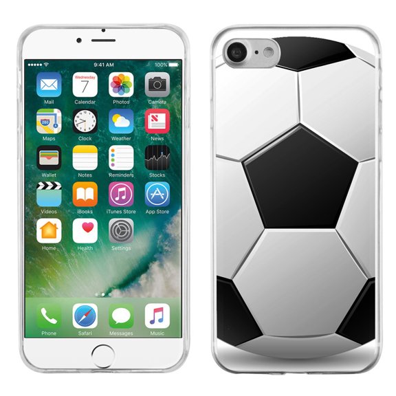 Slim-Fit Case for Apple iPhone 8, OneToughShield ® Premium TPU Gel Phone Case - Soccer