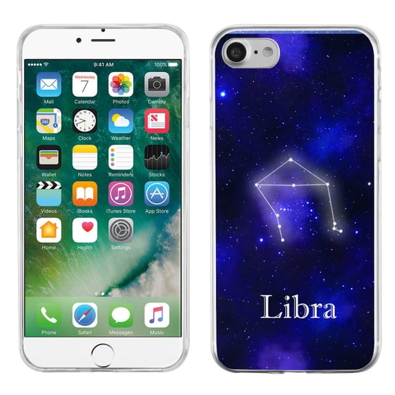 Slim-Fit Case for Apple iPhone 8, OneToughShield Premium TPU Gel Phone Case - Zodiac / Libra