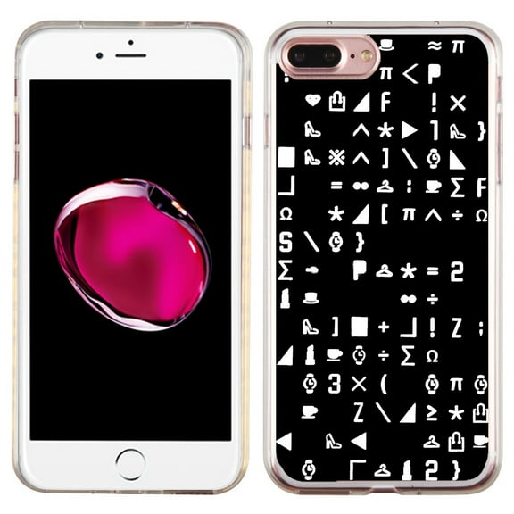 Slim-Fit Case for Apple iPhone 8 PLUS / 7 PLUS, OneToughShield Premium TPU Gel Protector Phone Case - Daily Symbol