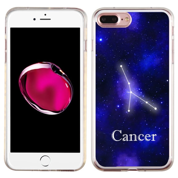 Slim-Fit Case for Apple iPhone 8 PLUS / 7 PLUS, OneToughShield Premium TPU Gel Protector Phone Case - Zodiac / Cancer
