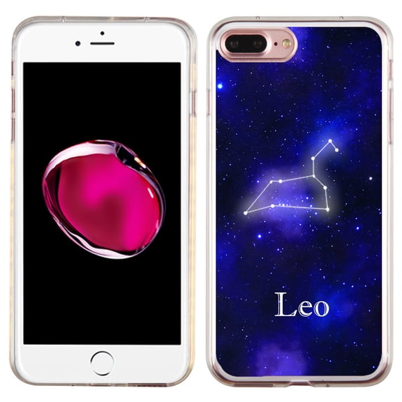 Slim-Fit Case for Apple iPhone 8 PLUS / 7 PLUS, OneToughShield ® Premium TPU Gel Protector Phone Case - Zodiac / Leo