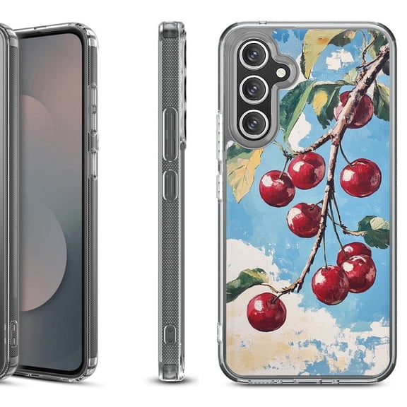 Shockproof Protective Phone Case Cover for Samsung Galaxy S25 FE, by OneToughShield - Cherry Bliss