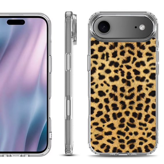 Shockproof Protective Phone Case for iPhone Air, by OneToughShield - Cheetah Gold/Black