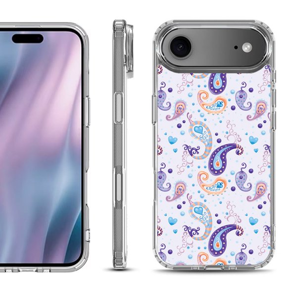 Shockproof Protective Phone Case for iPhone Air, by OneToughShield - Paisley Purple