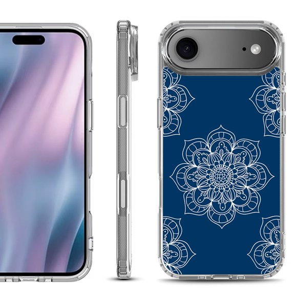 Shockproof Protective Phone Case for iPhone Air, by OneToughShield - Mandala / Blue