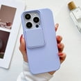 thumbnail image 1 of Slim Fit Case for iPhone 14 Pro Max, 2MM Camera Lens Sliding Design Sleek Candy Colors Protective Cover with Military Grade Soft Lining Silicone Skin-Friendly Shockproof Anti-Scratches Case,Iceblue, 1 of 6