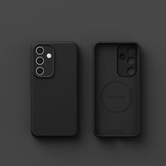 Slim Fit Designed for Samsung Galaxy S25 Case, Luxury Ultra Thin and Slim Drop Protection Secure Grip Coated Non Slip Matte Surface Hard PC Compatible with Magsafe for S25, Black