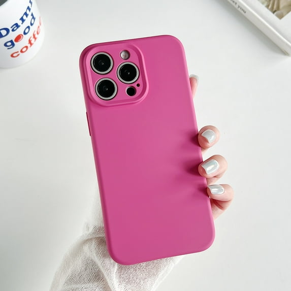 Slim Fit Designed for iPhone 16 Plus Case, Luxury Ultra Thin and Slim Drop Protection Secure Grip Coated Non Slip Matte Surface Hard PC Magsafe Case Cover for iPhone 16 Plus, Rose