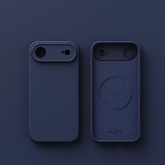 Slim Fit Designed for iPhone 17 Air Case, Luxury Ultra Thin and Slim Drop Protection Secure Grip Coated Non Slip Matte Surface Hard PC Compatible with Magsafe for iPhone 17 Air, Darkblue