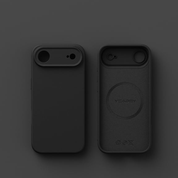 Slim Fit Designed for iPhone 17 Air Case, Luxury Ultra Thin and Slim Drop Protection Secure Grip Coated Non Slip Matte Surface Hard PC Compatible with Magsafe for iPhone 17 Air, Black