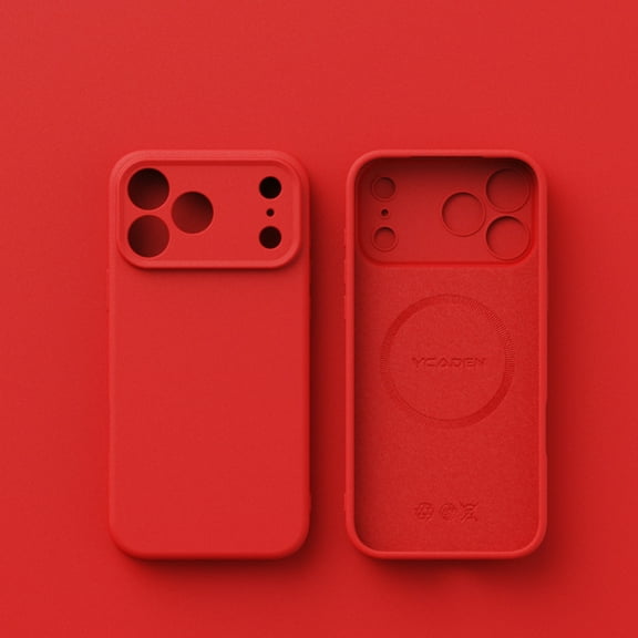 Slim Fit Designed for iPhone 17 Pro Max Case, Luxury Ultra Thin and Slim Drop Protection Secure Grip Coated Non Slip Matte Surface Hard PC Compatible with Magsafe for iPhone 17 Pro Max, Red