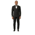 thumbnail image 1 of Slim Fit Double Breasted Men's Tuxedo Peak Lapel 48 Regular Black, 1 of 8