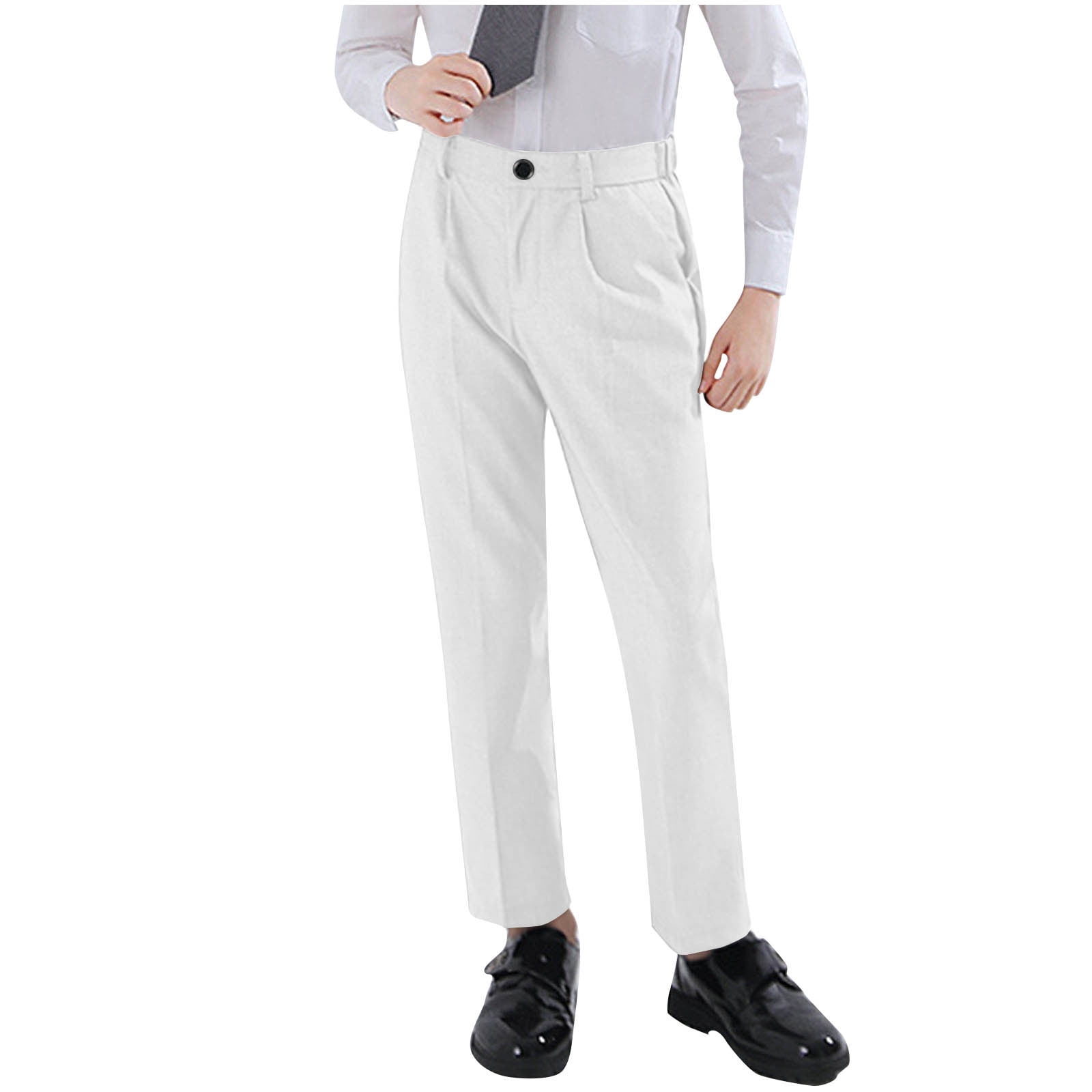 white dress with gold buttons Tiered Button Easy Decades Day Outfits Color:Grå ankle