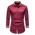thumbnail image 1 of Slim Fit Dress Shirts for Men Long Sleeve Casual Button Down Shirts Wrinkle Free Dress Shirts Business Dress Shirts Men's Cotton Work Shirts, 1 of 4
