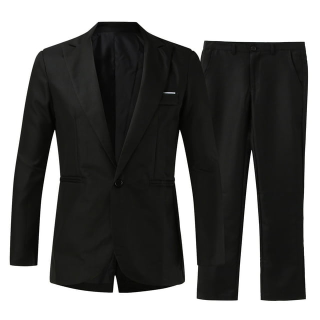 Slim Fit/Elegant/Party Cotton Blend, Shirt Pants Tie Suits Men's Suits Pieces (4-Pack) (Men's) L