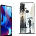 thumbnail image 1 of Slim-Fit Fashion Phone Case for Motorola Moto G Pure, with Tempered Glass Screen Protector, by OneToughShield ® - City in the rain, 1 of 3